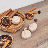 Beige Autumn Pumpkin Tea Light Candles - Unscented