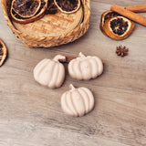 Beige Autumn Pumpkin Tea Light Candles - Unscented