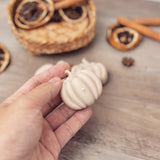 Beige Autumn Pumpkin Tea Light Candles - Unscented