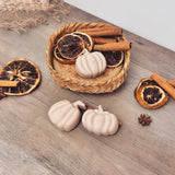 Beige Autumn Pumpkin Tea Light Candles - Unscented
