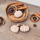 Beige Autumn Pumpkin Tea Light Candles - Unscented