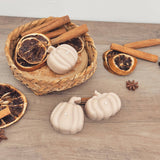Beige Autumn Pumpkin Tea Light Candles - Unscented