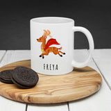 Personalised Reindeer Christmas White Mug