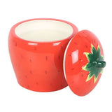 Strawberry Shaped Ceramic Candle Jar