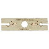 Personalised Married Couple Wine Glass & Bottle Butler.