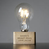 Personalised Message LED Bulb Table Lamp.