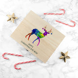 PERSONALISED GEOMETRIC REINDEER CHRISTMAS EVE BOX.