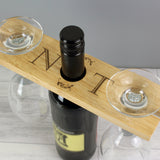 Personalised 'Initials' Wine Glass & Bottle Butler.