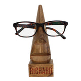 Personalised Wooden Nose-Shaped Glasses Holder.