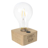 Personalised Free Text LED Bulb Table Lamp.