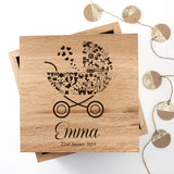 Personalised Baby Girl Memory Photo Cube.