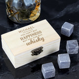 Personalised Happiness Whisky Stones.