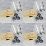 Personalised No.1 Whisky Stones & Glass Set.